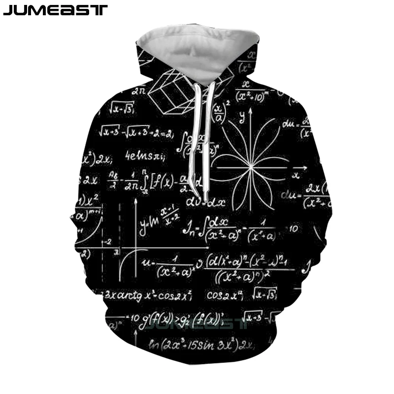 Толстовка с капюшоном Jumeast черно белая толстовка 3D принтом длинными рукавами в