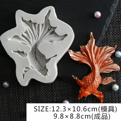 Формочка PRZY Goldfish силиконовая форма для ловли рыбы карпа сахарное ремесло Fondant