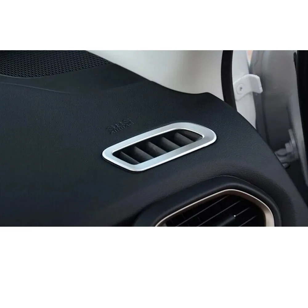 For Jeep Renegade 2016 2017 2018 car inner inside front Air conditioning Outlet Vent styling garnish cover frame trim parts 2pcs |