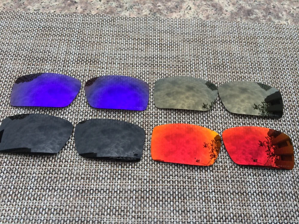 4 пары огненно красных черных фиолетовых и медных поляризованных сменных линз