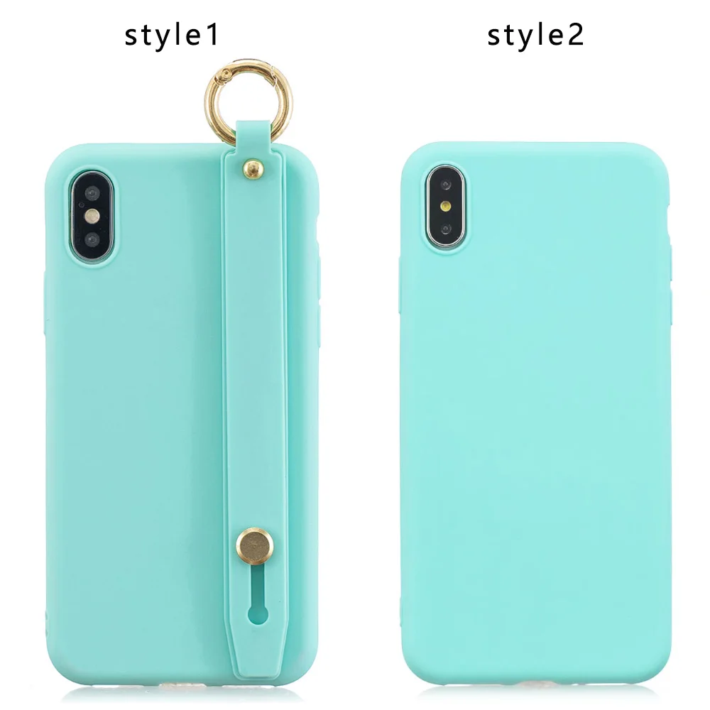 Чехол на запястье для iPhone X XS MAX XR 6s 7 8 Plus мягкий Ультратонкий чехол телефона ярких
