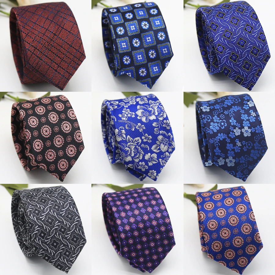 Мужской галстук IHGSNMB, 6 см, модные жаккардовые галстуки с цветами, роскошные полосатые галстуки в клетку, мужские галстуки, свадебные деловые...