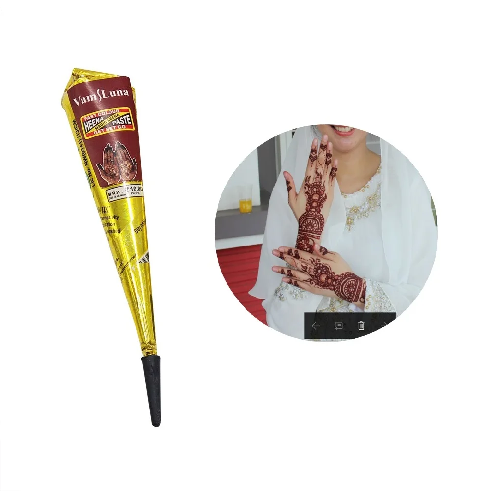 3X Хна для мехенди в конусе 25 гр + 15 Трафареты создания узоров 6*6 см|body tattoo ink|ink for