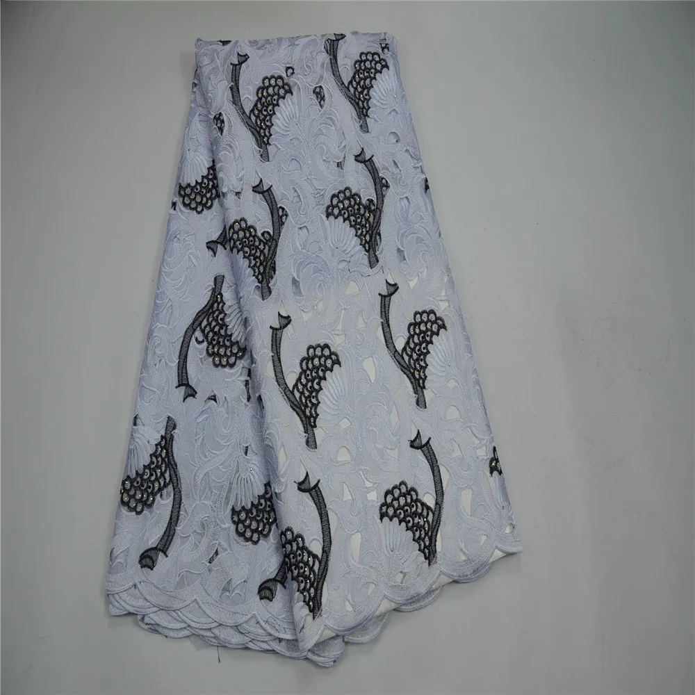 Новейшая модель африканский хлопок вуаль кружевной ткани драгоценные камни