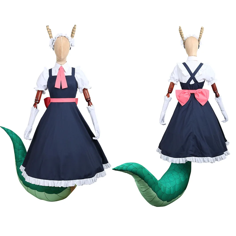CGCOS мисс Кобаяши Дракон горничной Tohru Униформа платья роговой хвост аниме игры