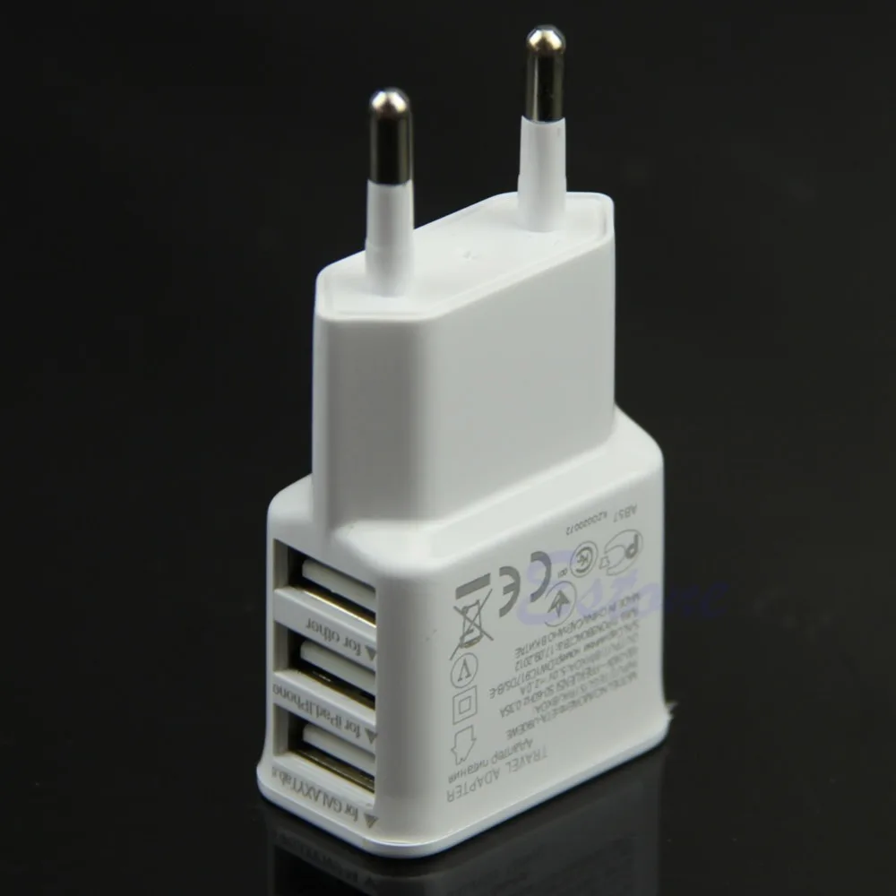 3 порта штепсельная вилка европейского стандарта usb адаптер для путешествий