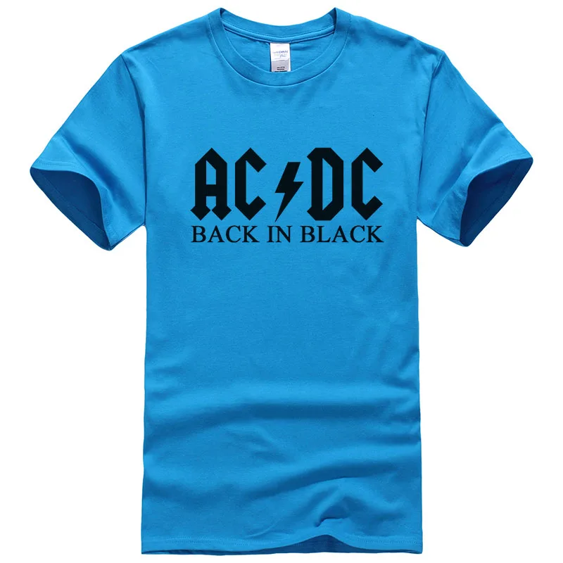 Royal blue Стиль,, хлопок, футболки AC DC, брендовая мужская футболка, металлическая рок-группа, футболки с принтом AC/DC, XS-2XL, T394 - Цвет: Royal blue