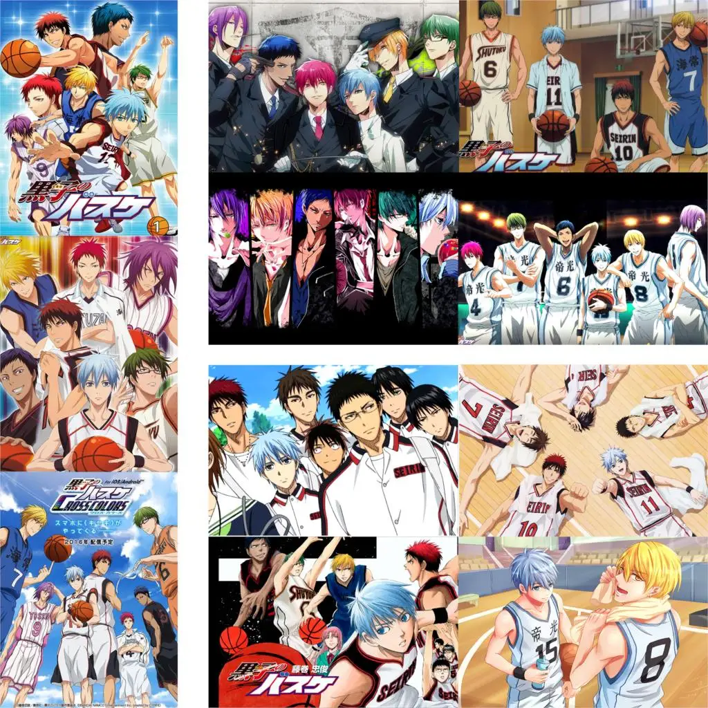 Баскетбольные плакаты Kuroko's наклейки на стену высокое разрешение украшение для