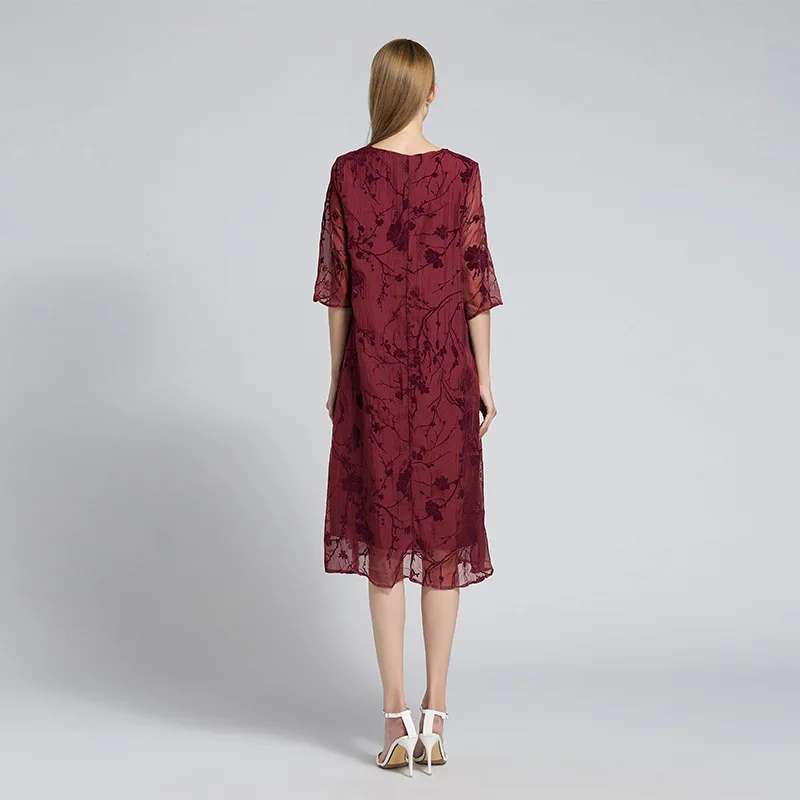 Летнее платье 2017 плюс Размеры Для женщин S тиснением элегантный пляжный