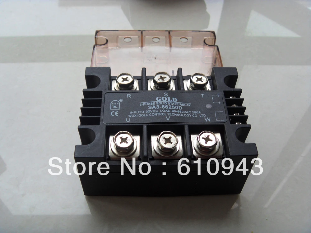 

Three phase solid state relay SA366250D 250A 90-660vac