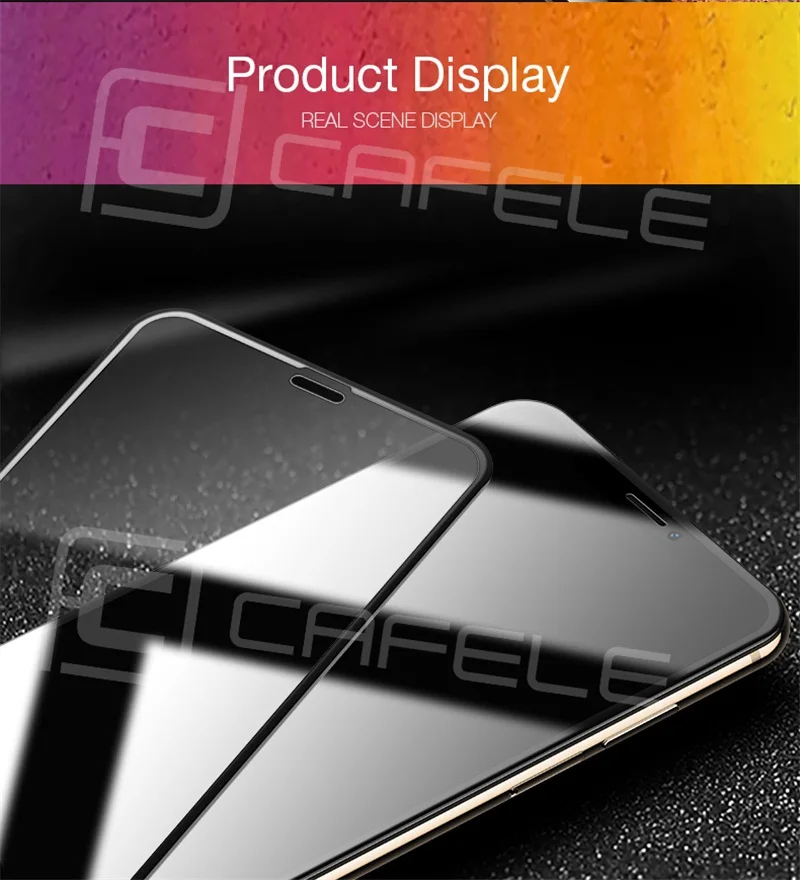 CAFELE Защита экрана для iPhone 11 Pro Max X XS MAX XR 6 7 8 PLUS 3D полное покрытие из закаленного стекла 0,3 мм ультра тонкий HD прозрачный