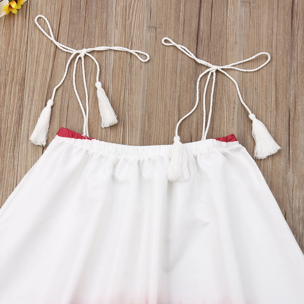 Детское платье с градиентом для маленьких девочек свободное без рукавов