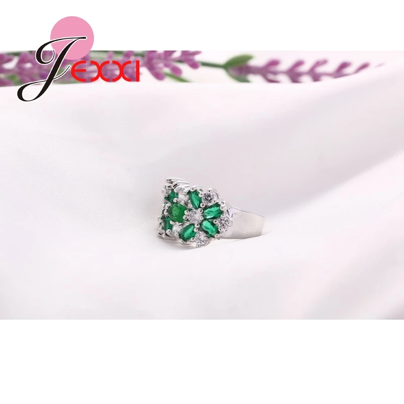 Модные ювелирные изделия фирменный дизайн Bijoux зеленый цвет женское кольцо из