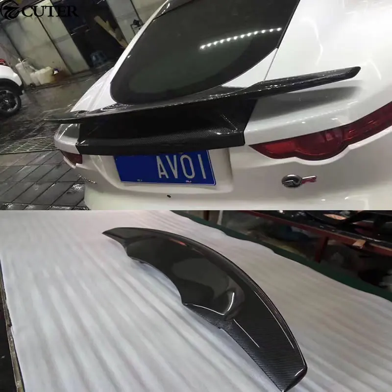 F-TYPE гоночная версия Углеродного Волокна кузова Комплект задний багажник спойлер крыло для Jaguar T-TYPE