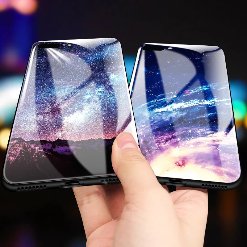 GURIOO Роскошный телефон чехол для iPhone 6 S 7 8 XS плюс X XR Max Space Cosmic звездное небо жесткий