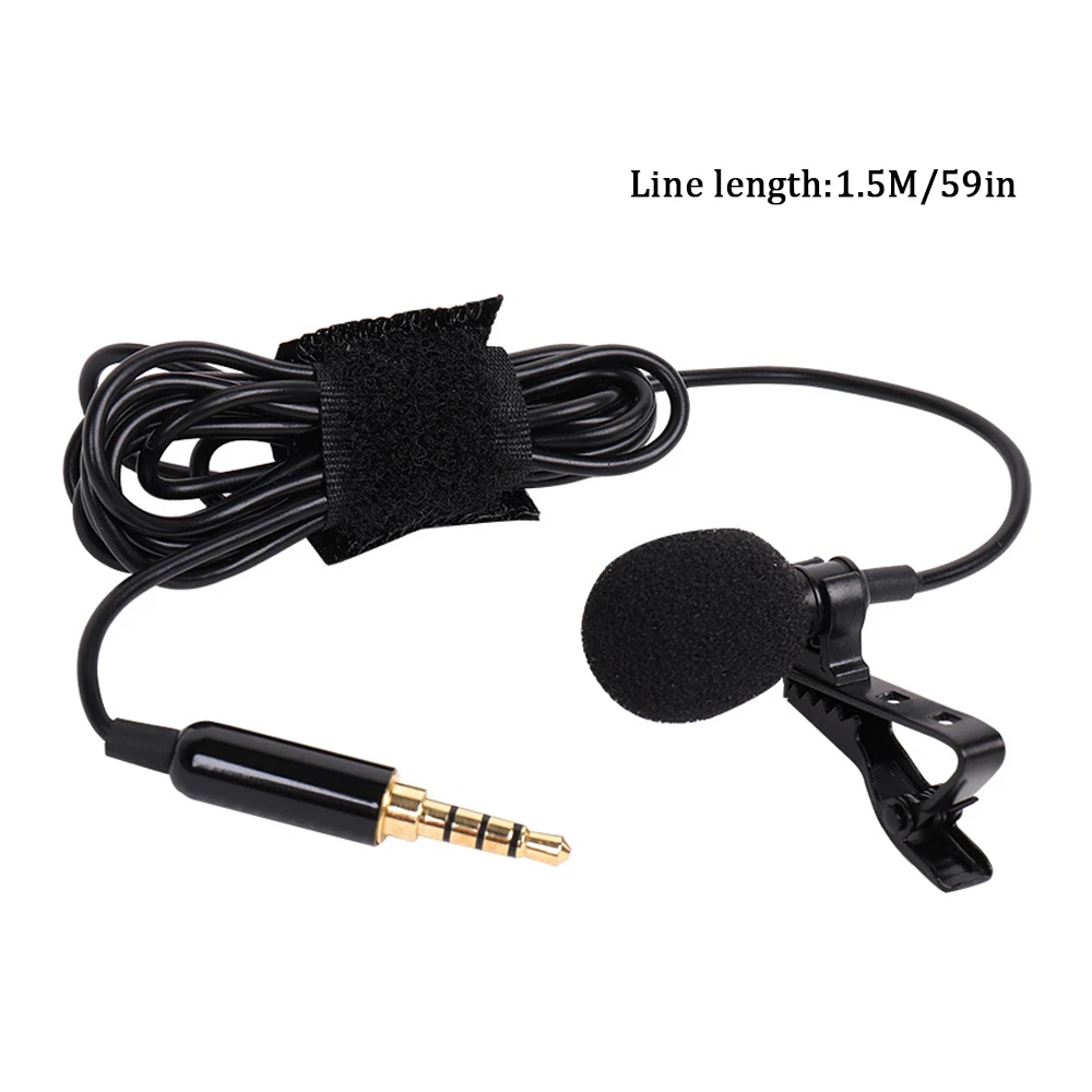9pcs/set 3.5m Long Cable Omnidirectional Metal Microphone 3.5mm Tie Clip Mini Audio Mic for Speech Lectures Meeting |