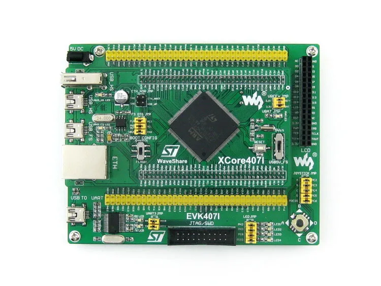 EVK407I = STM32 плата STM32F407IGT6 Cortex-M4 с USB HS/FS Ethernet NandFlash JTAG/SWD для UART 3 2 𧌠x240 Touch LCD |