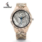 Часы BOBO BIRD Wood мужские, роскошные японские часы ручной работы, 2035 деревянный ремешок, кварцевые деревянные наручные часы, мужские часы, Подарочная коробка, C-O07