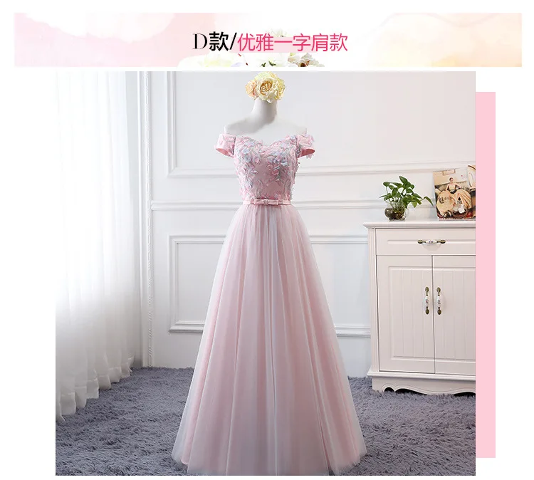Fashion Lace Long Pink Bridesmaid Dresses Female 2019 Wedding Guest Dress Sleeves Formal Occasion Vestidos Color | Свадьбы и