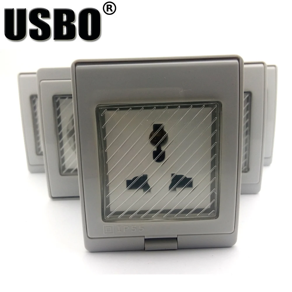 Белый анти-УФ IP55 10A/16A 250 в наружная Бытовая розетка США AU Великобритания ЕС Frence Германия Африка электрическая AC мощность водонепроницаемая розетка