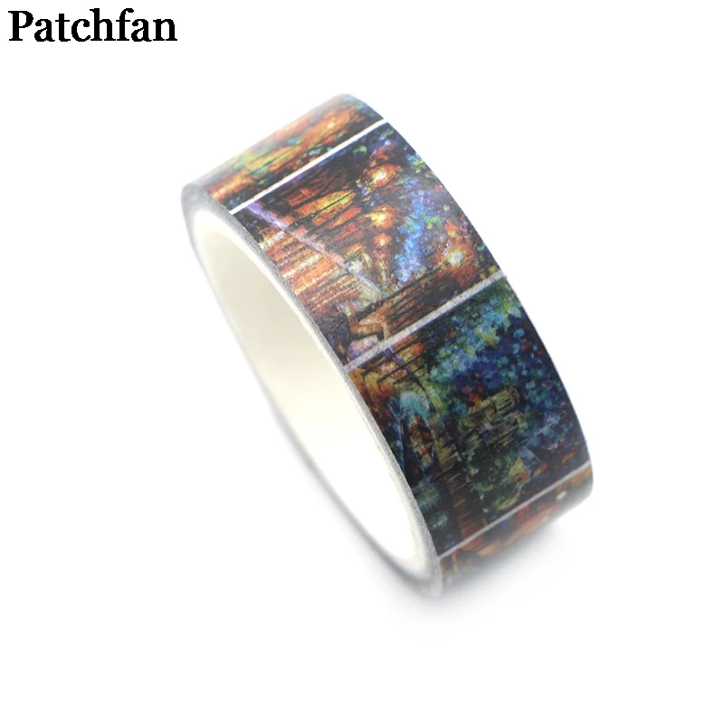 Patchfan картина маслом Ван Гог пары Винтаж забавные DIY Скрапбукинг клей васи маскирующая Лента Печатный узор стикер A2155