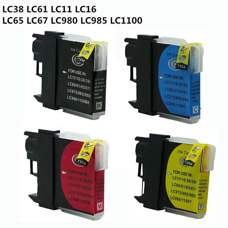 Для Brother DCP 385C 390CN 395CN 535CN чернильный картридж LC38 LC61 LC11 LC16 LC65 LC67 LC980 LC985 LC1100|Чернильные