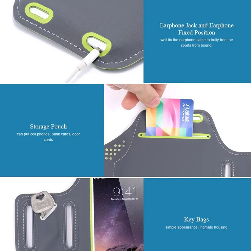FLOVEME 4," /5,5" водонепроницаемый спортивный ремень на руку чехол для iPhone 6 6s Plus 7 8X10 Универсальный чехол для наружного бега чехол для телефона