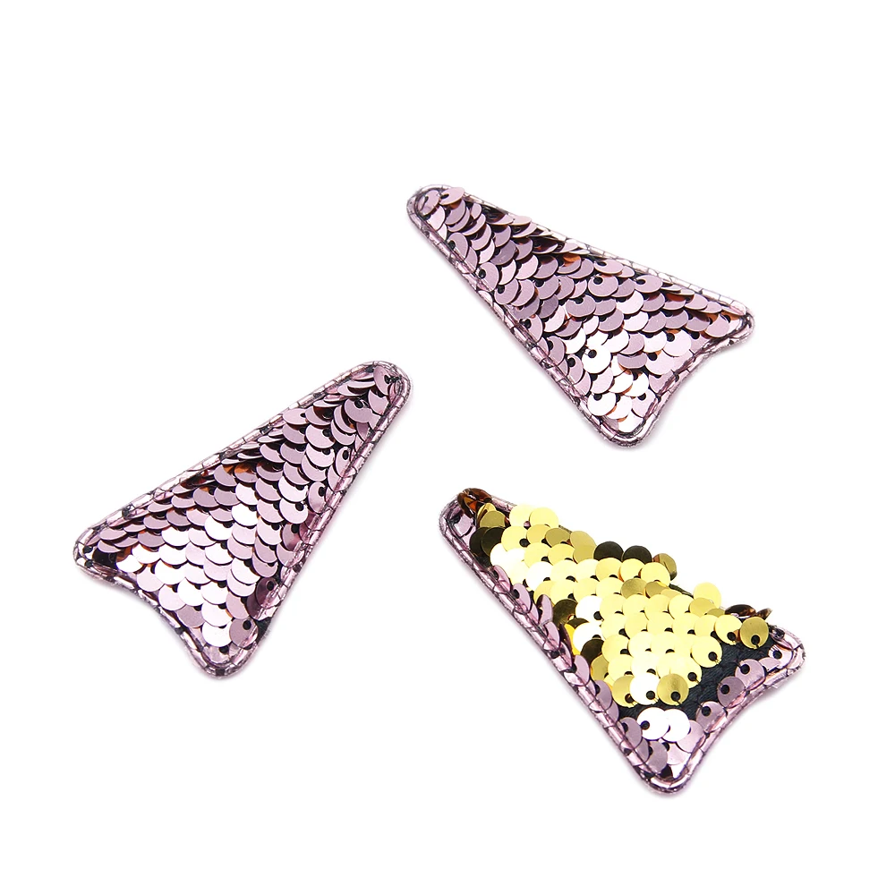 David accessories с бантом в виде сердца, Реверсивный к требованиям заказчика; сверкающие; Цвет Сменные простыни нашивка с блестками, сделай сам DIY бигуди для волос Украшения, 5Yc6986