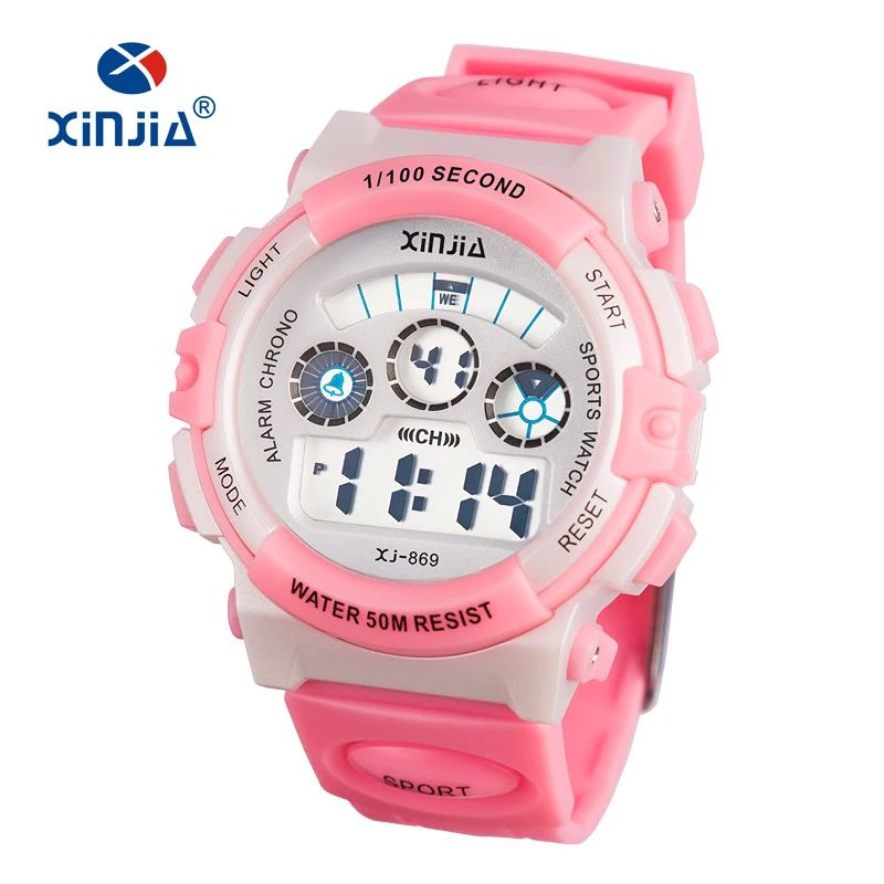 Новый синьцзя модные studetn LED Dgital спортивные часы для детей Повседневное woment Для