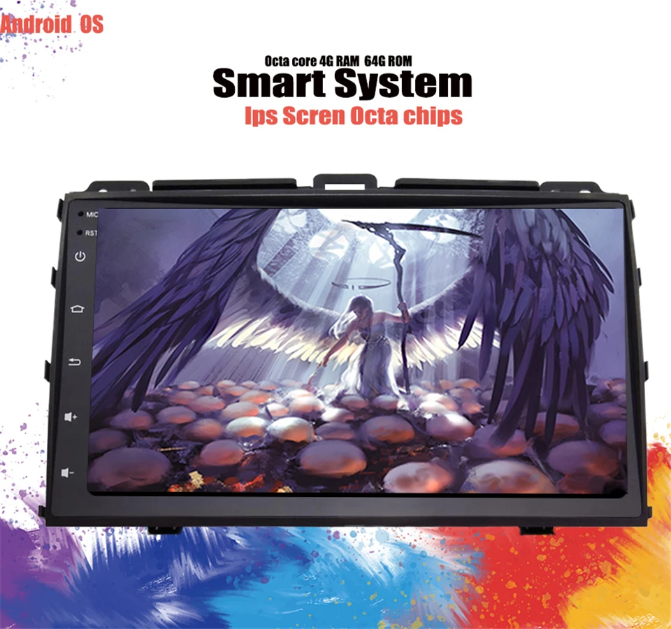 Deckless 9 &quotAndroid 10 0 Octa 8 Core 6G RAM Автомобильный DVD плеер для Toyota Prado 120 2002 2009