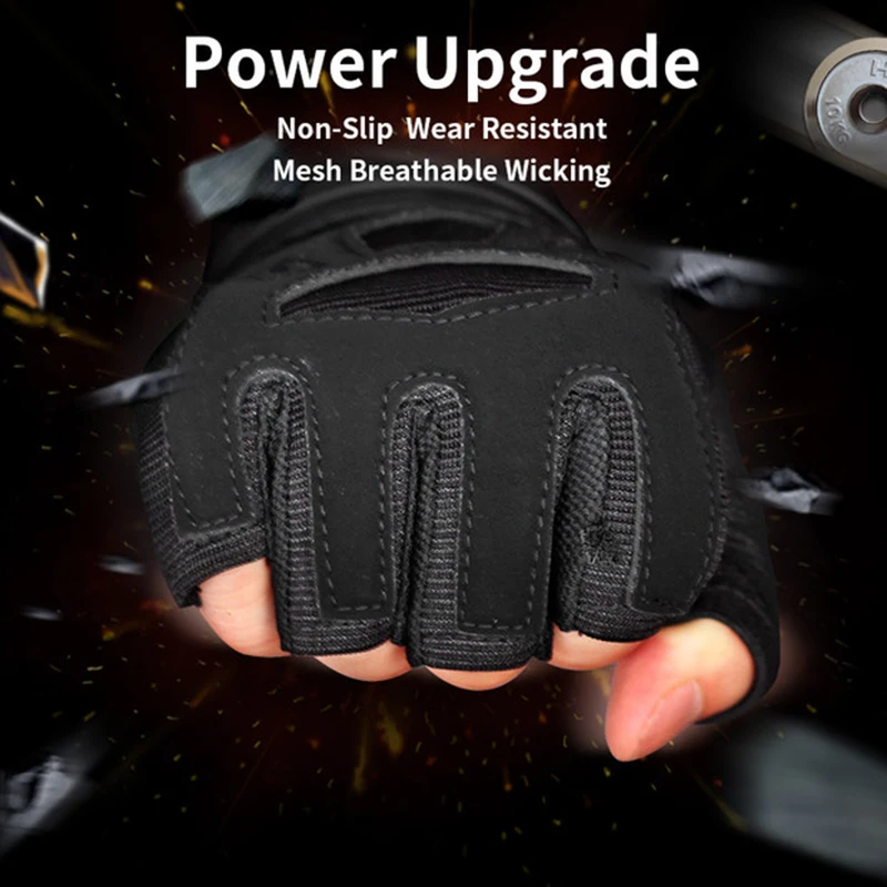 TMT Спорт тренажерный зал перчатки половину палец дышащая Тяжелая атлетика Фитнес