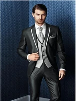 2019 new arrival bespoke grey classic wedding groom suit for men wedding tuxedos groomsmen best man suit jacketpantsvest