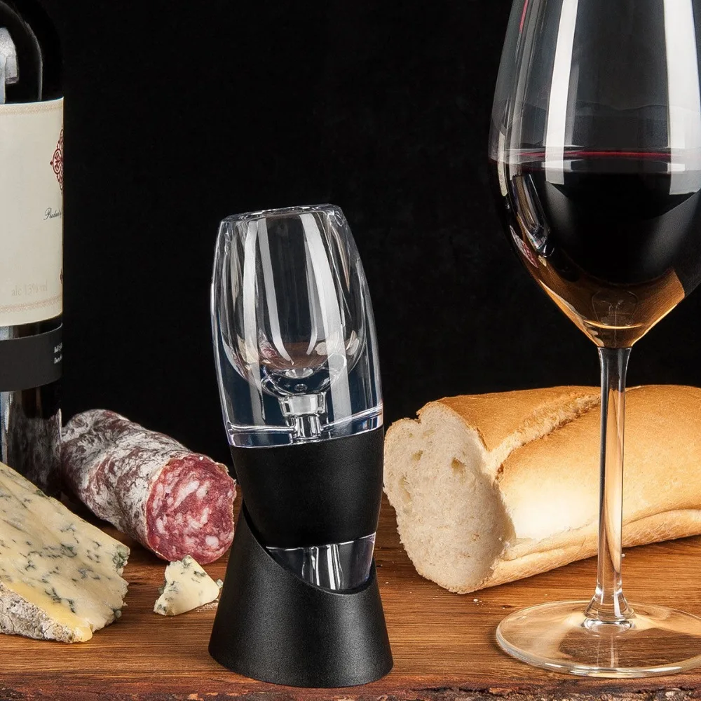 Wine Aerator Quick Decanting Red Wine Pourer Decanter Set with Filter Stand Dispenser Whiskey Aerator Bar Accessories