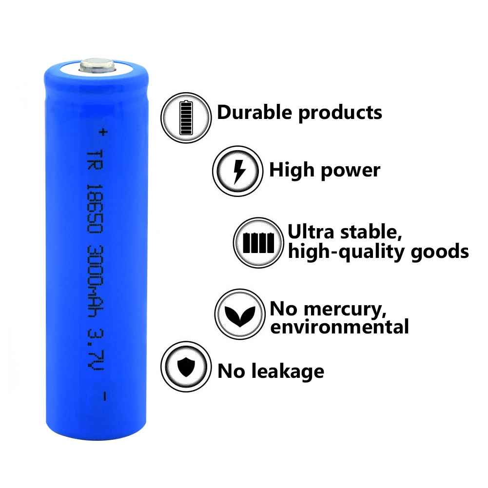 Сменные Аккумуляторы для Dvd 1/2/4/6/8/10 2020 оптовая продажа 3 7 В синий 3000 мАч 18650 литий