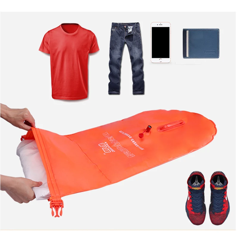 Amalibay Safety swim ming плавающая сумка надувной спасательный буй Флотационная сухая водонепроницаемая сумка для бассейна открытая вода морской плавание Двойная подушка безопасности