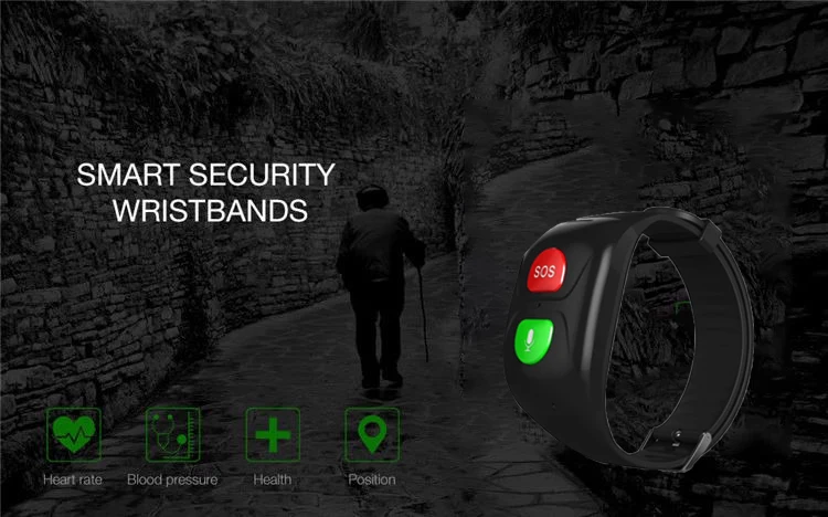 Кнопка SOS для старшего сердечного ритма кровяное давление gps wifi часы браслет аварийный sos elderlyIP67 водонепроницаемый смарт gps часы локатор