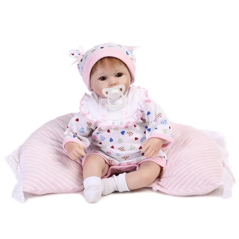 

Real Touch 18" 40cm Silicone Adorable Lifelike Bonecas Baby Newborn Realistic Magnetic Pacifier Bebe Reborn Dolls Babies Toy