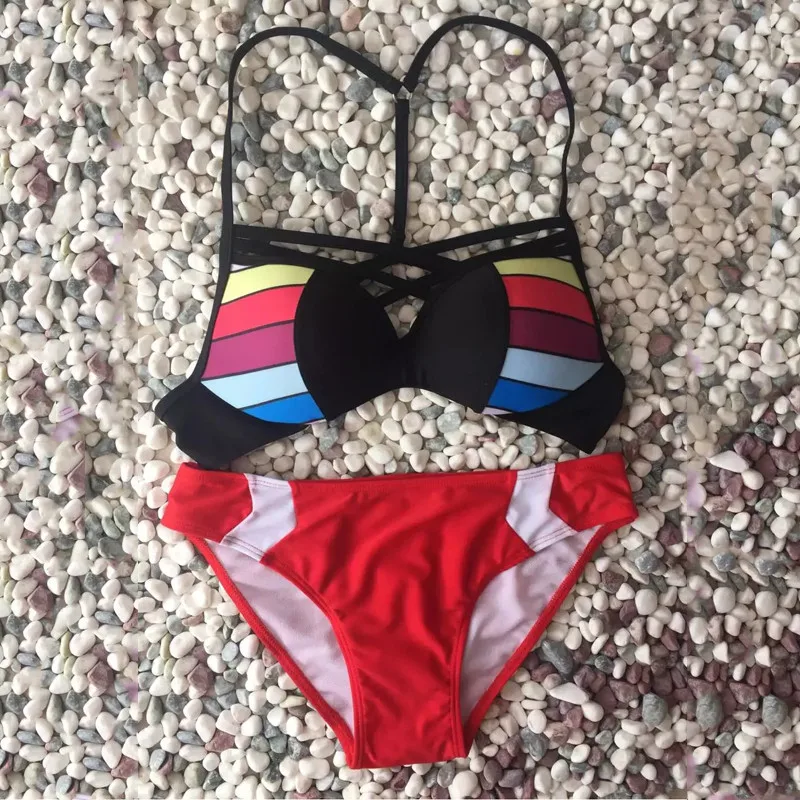 2017 новое поступление летний сексуальный женский комплект бикини бюстгальтер с