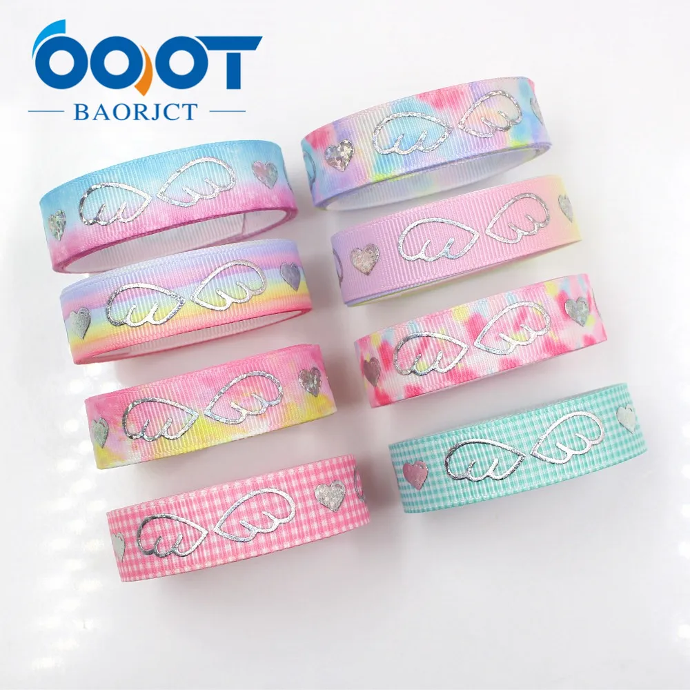 OOOT BAORJCT I 19326 729 10 ярдов 16 мм Лазерная Серебряная Милая мультяшная печатная лента из