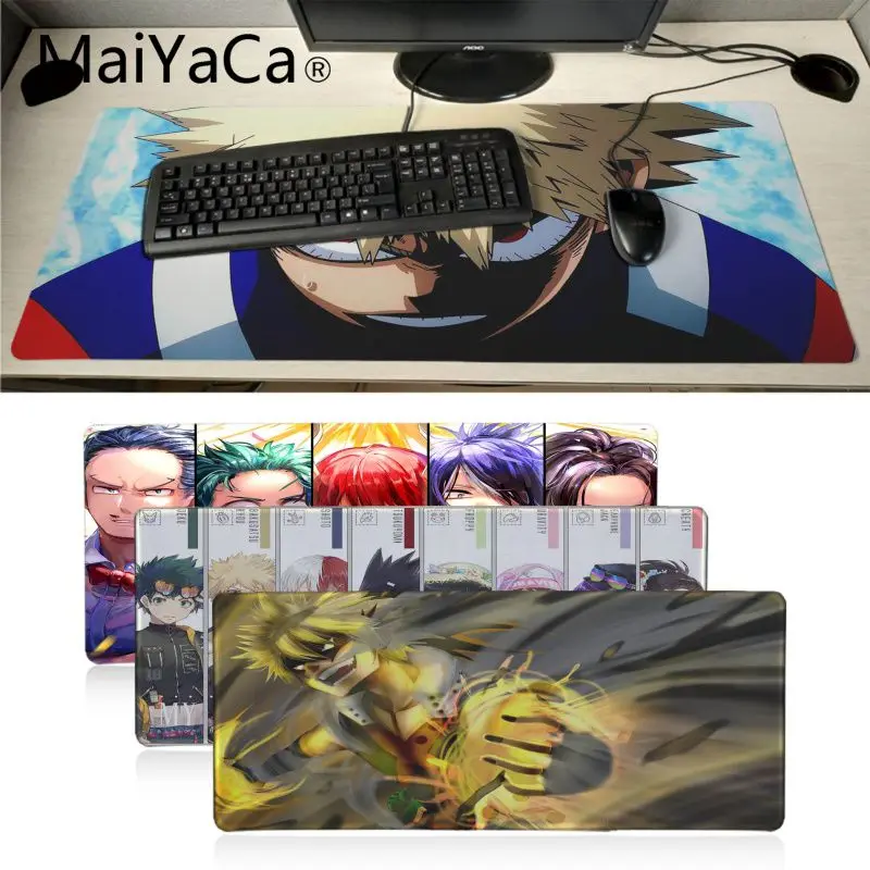 

Резиновый прочный Настольный коврик для мыши Maiyaca My Hero академия, большой размер 600x300 мм, коврик для мыши XXL Прочный Стол, нескользящий коврик ...