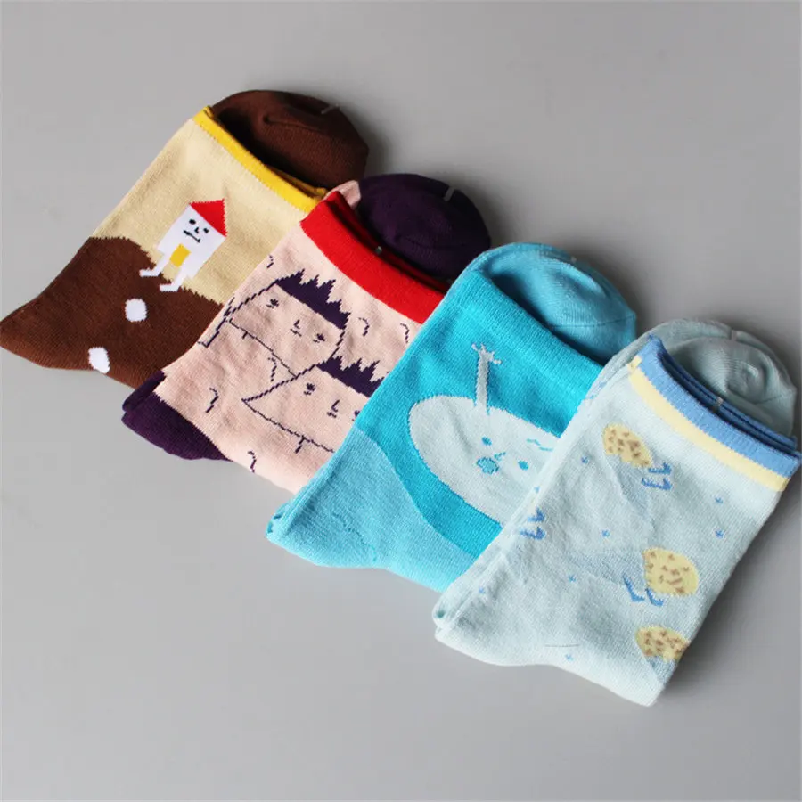 [COSPLACOOL] Fashion Sweetly Women Cartoon Creative Jacquard Balloon Dog Universe Pattern Funny Socks Calcetines Japan Harajuku | Женская
