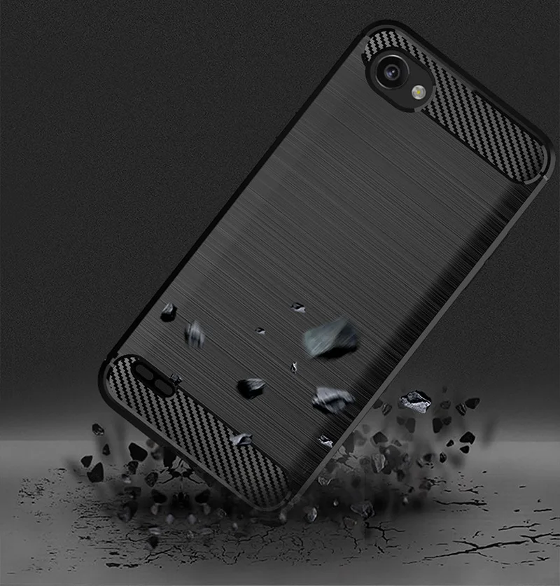 Rugged Armor with Resilient Shock Absorption and Carbon Fiber Design protective case for LG Q6/LG G6 Mini/LG Q6 Plus/LG Q6+ |