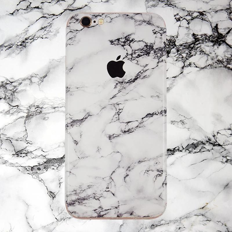 Мраморное волокно Декор задняя пленка для Apple iPhone 6 S Plus мобильного телефона