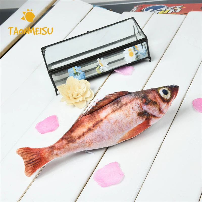 

Sauryfish and Red rock fish Shape Toy Pet Cat Teaser Toy 1pcs Newest 2017