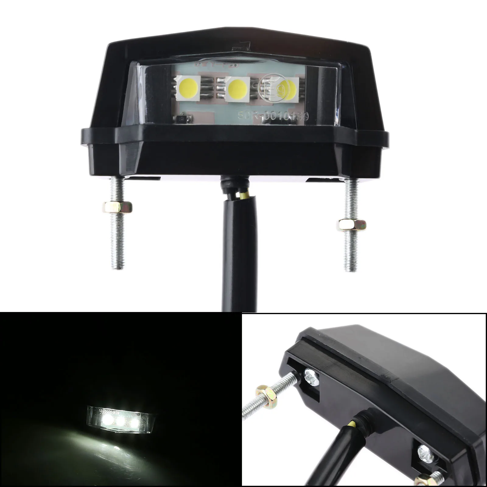 Yetaha 12V мотоциклетный светодиодный задний фонарь номерной знак лампа 3 индикатор