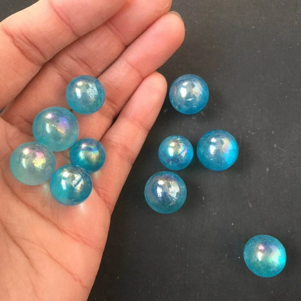 

10 шт Маленький красивый голубой Ангел Аура шар кварцевый кристалл шар бусины метафизический лечебный камень для изготовления ювелирных изделий оптом