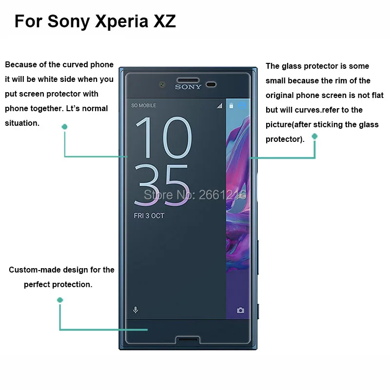 2 шт./лот закаленное стекло для Sony XZ 5 дюйма 9H 2.5D Премиум Защитная пленка экрана Xperia