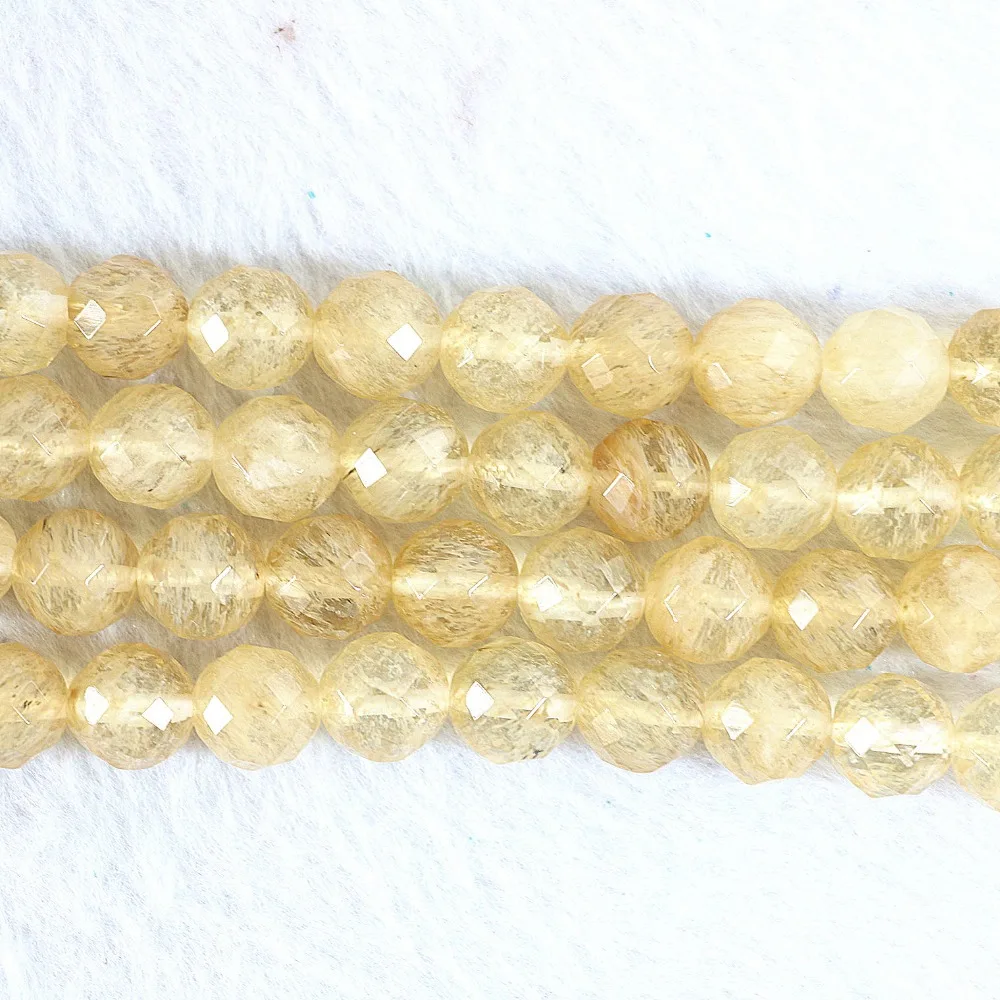 Yellow Watermelon Tourmaline Stone 4mm 6mm 8mm 10mm 12mm 14mm Round Faceted Loose Beads Diy Jewelry Making 15&quot B510 | Украшения и