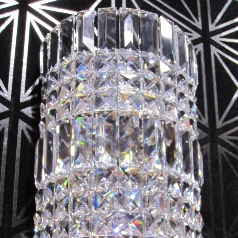 Новый высококачественный прозрачный Кристальный полуцилиндрический настенный светильник может быть