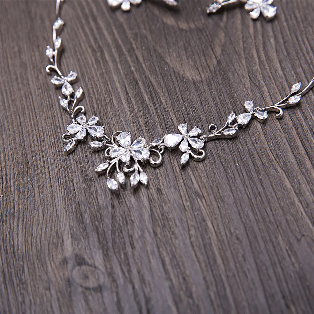 Романтические Ювелирные наборы с кубическим цирконием для женщин свадьбы юбилея